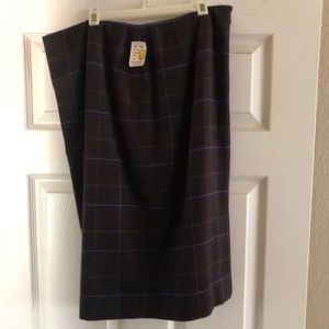 Linda Allard Ellen Tracy Plaid Skirt
